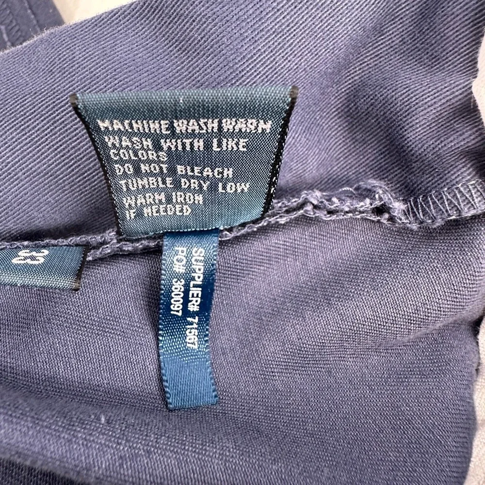 VTG Polo Ralph Lauren Mens Tyler Fit Pleated Chino Shorts Blue Cotton Size 33